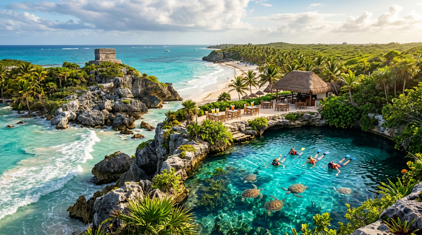 Small Group Tulum, Cenote and Swim With Turtles